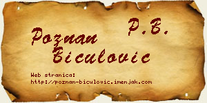 Poznan Biculović vizit kartica
